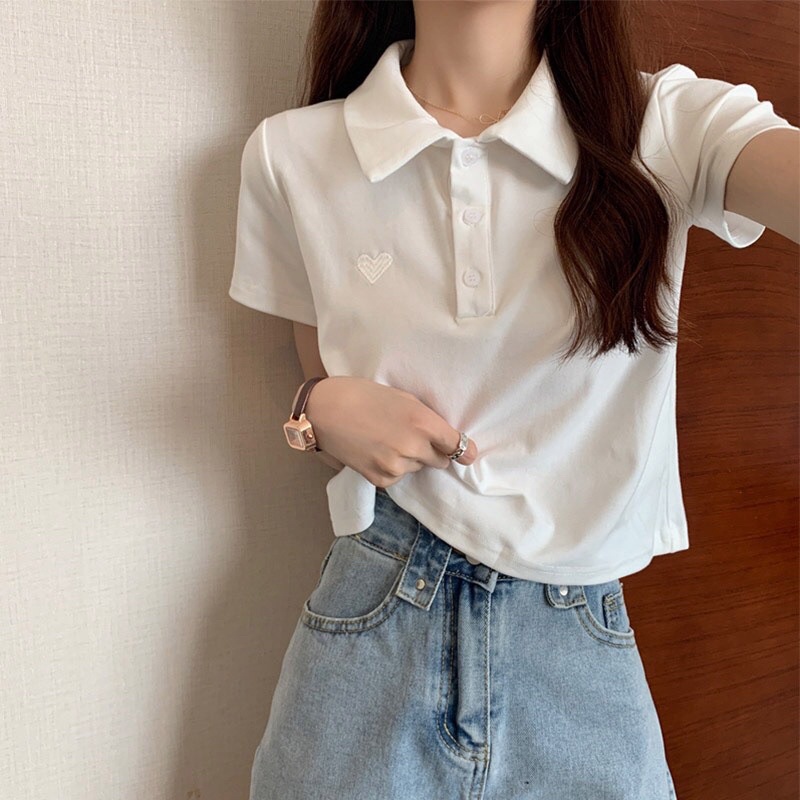 ÁO CROPTOP THÊU TRÁI TIM MÙA ĐÔNG KHÔNG LẠNH TR1