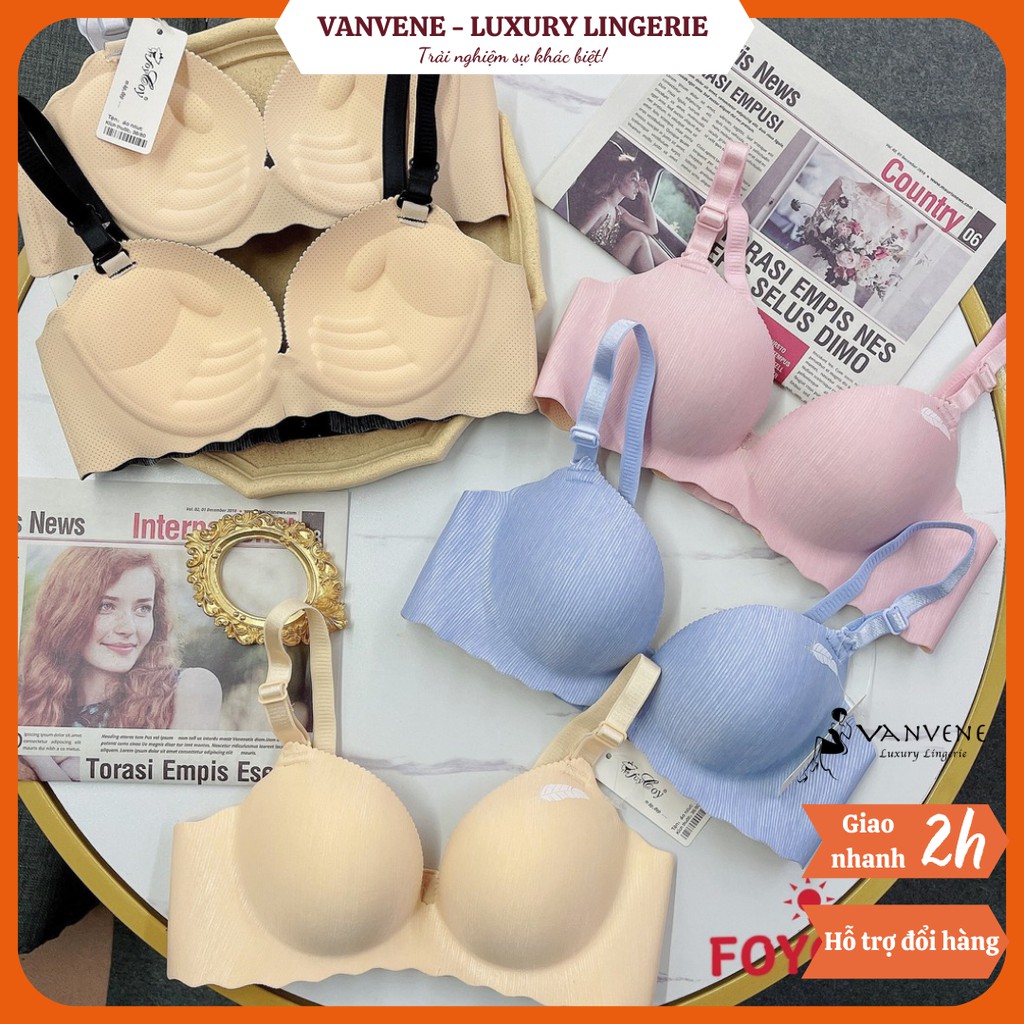 ÁO LÓT SU ĐÚC KHÔNG GỌNG HÌNH  LÁ CÂY ĐỆM BÀN TAY NÂNG NGỰC NHIỀU VANVENE A260