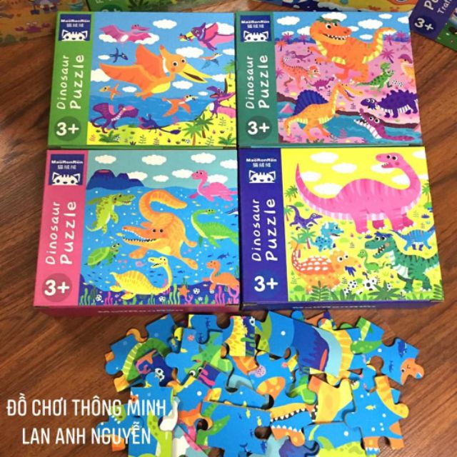 ĐỒ CHƠI THÔNG MINH - BỘ 4 HỘP PUZZLE NHIỀU CẤP ĐỘ