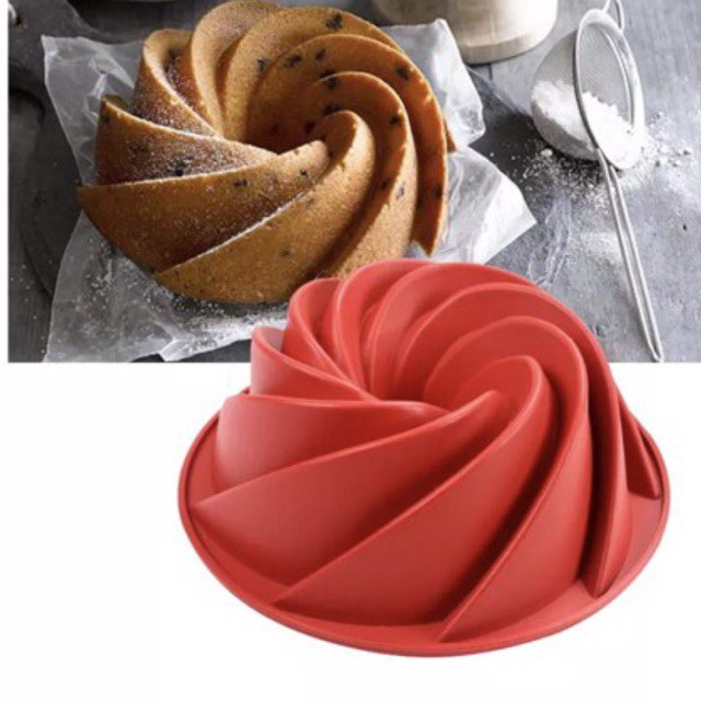 Khuôn silicon làm bánh chiffon vân xoáy độc đáo