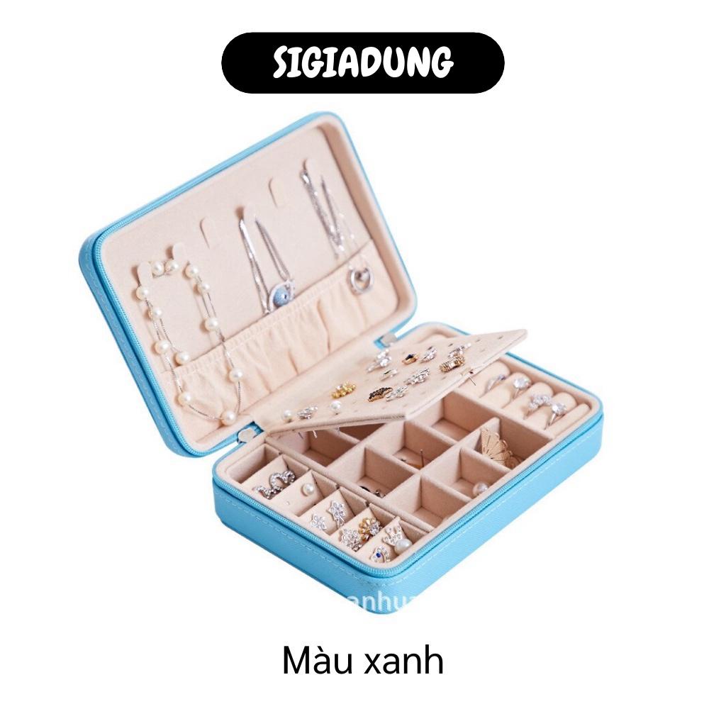 [SGD] Hộp Đựng Trang Sức - Hộp Lưu Trữ Dây Chuyền, Khuyên Tai, Nhẫn Bọc Da Pu Sang Trọng 9505