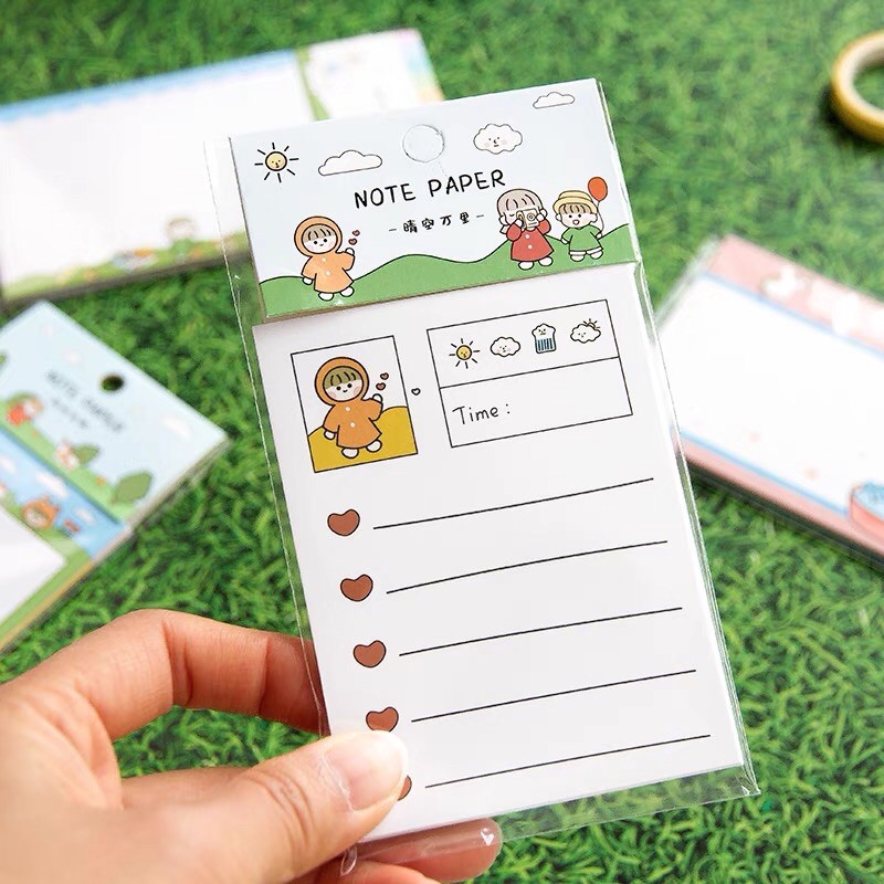 Tập 30 tấm giấy ghi chú giấy nhớ cuộc sống tươi đẹp