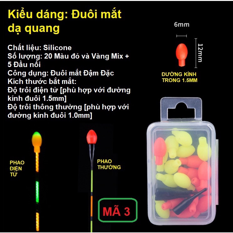 Hạt xốp đầu phao câu đài giúp độ phao cho dễ nhìn, độ nổi tốt hơn,..... - DIHOSO FISHING