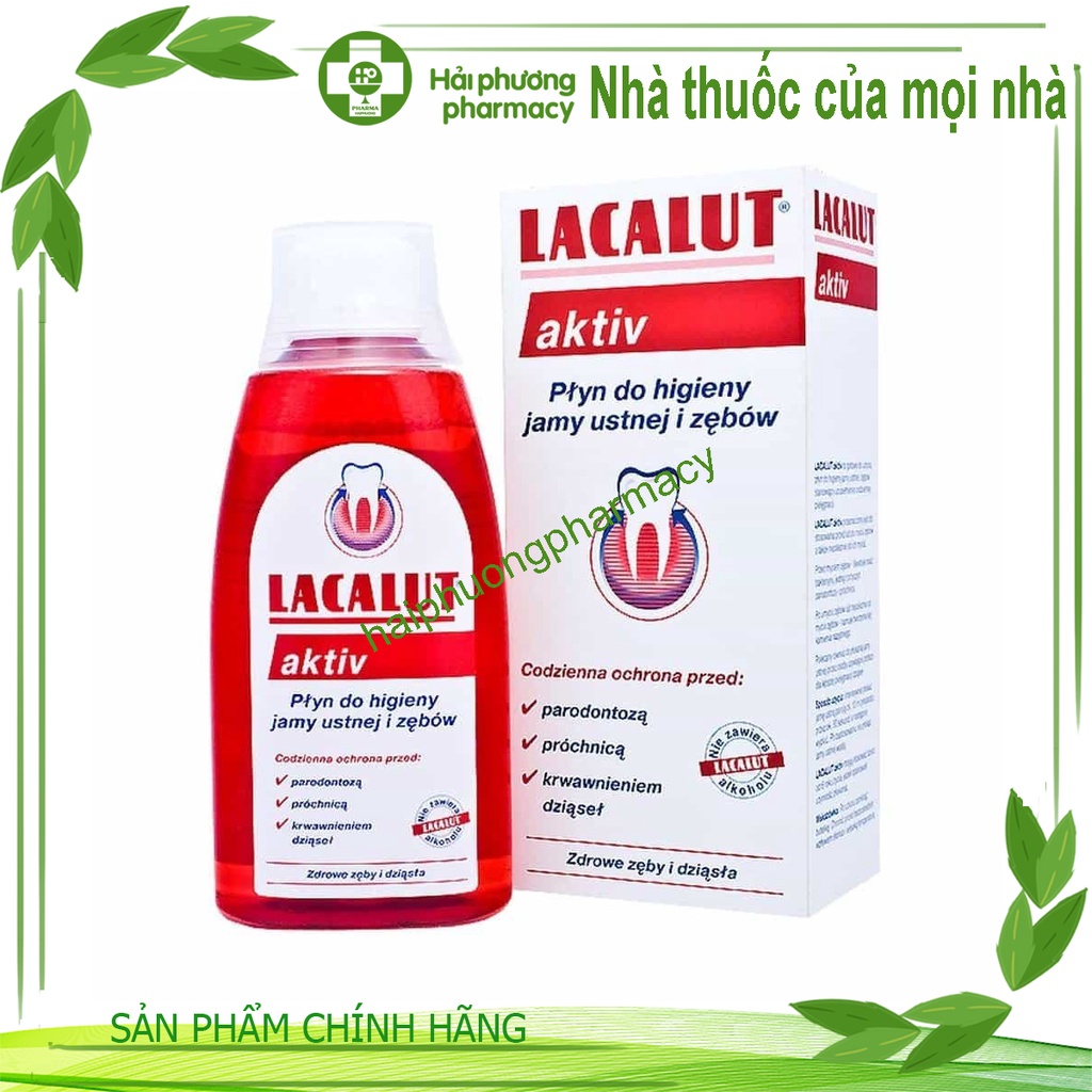 Nước Súc Miệng Lacalut Aktiv Ngừa Chảy Máu Chân Răng Giúp Trắng Răng Thơm Miệng Hàng Nhập Khẩu Đức