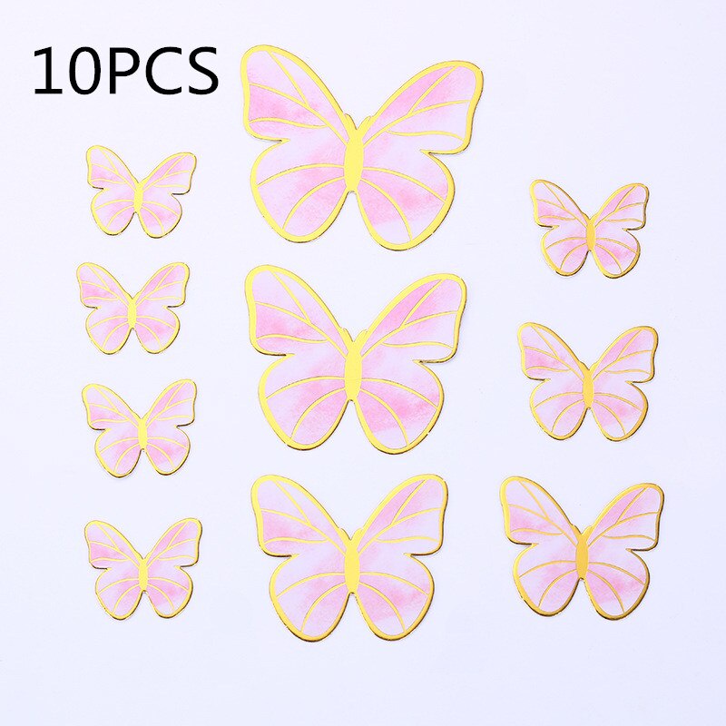Set 10 Bươm Bướm Trang Trí Bánh Sinh Nhật Dễ Thương