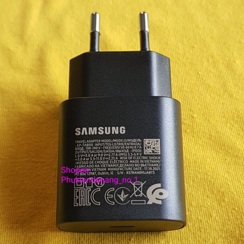 CỦ SẠC NHANH 25W SAMSUNG M23, M33, M34, M53, A05 A05s, A23, A24, A33, A34, A53, A54, A73.. MỚI 100%