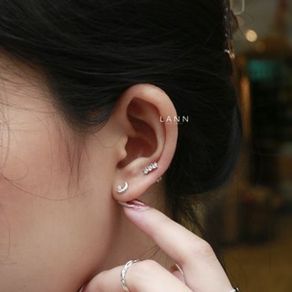 Khuyên dải 3 đá BẠC S925 LANN E038