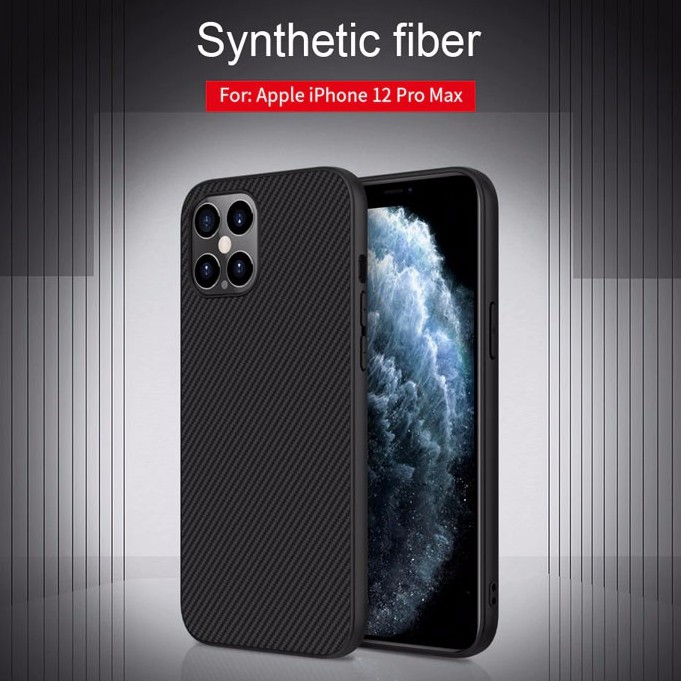 Ốp lưng cho iPhone 12 / 12 Pro/ 12 Pro Max Max vân Carbon Fiber Nillkin Chính Hãng