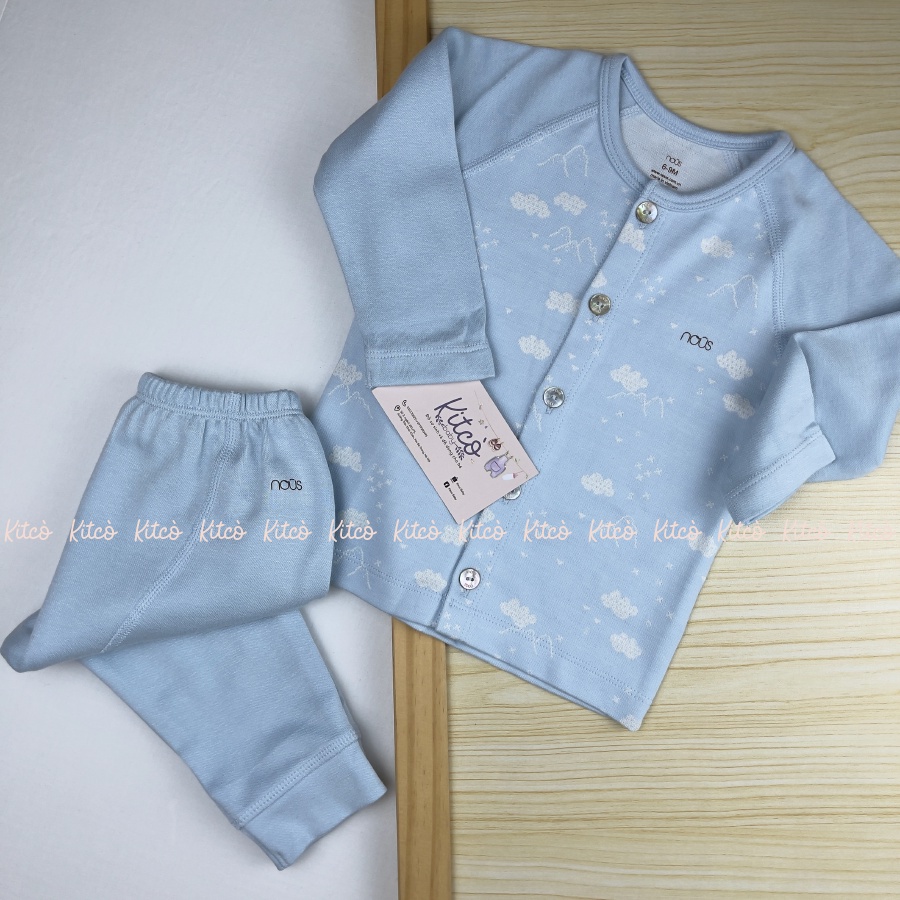 NOUS Bộ cài thẳng dài tay chất Nu Velours