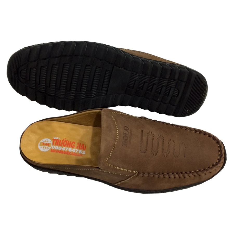 Dép bít mũi nam da bò cao cấp TH BM317