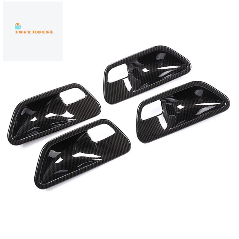 Carbon Fiber Look Car Door Handle Covers Trim for -BMW 3 4 Serises F30 F34 3GT Interior Auto Accessories