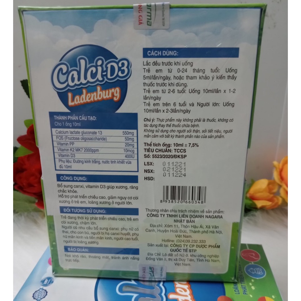 Calci D3, bổ sung vitamin D3+K2 Tăng hấp thu canxi cho trẻ