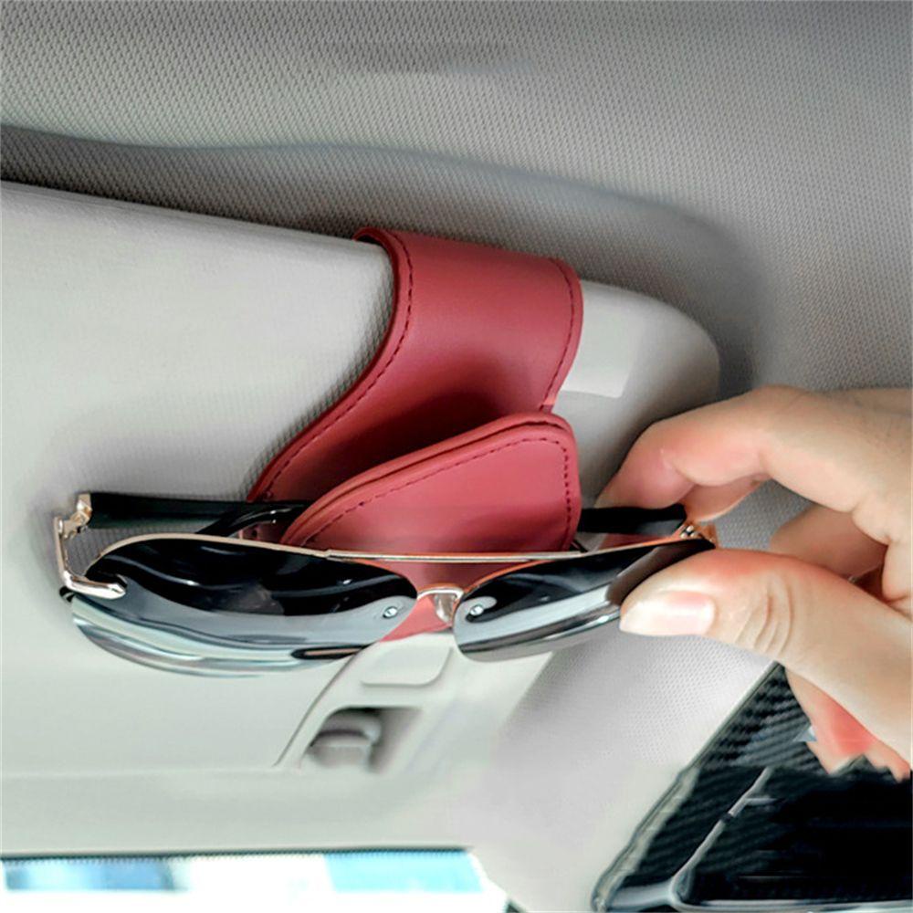 Giá Đỡ Mắt Kính / Thẻ Bằng Da Nhỏ Gọn Tiện Dụng Dành Cho Xe Hơi OSIER1