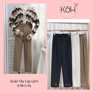 Quần tây cạp chéo lưng cao KH109, Quần baggy công sở