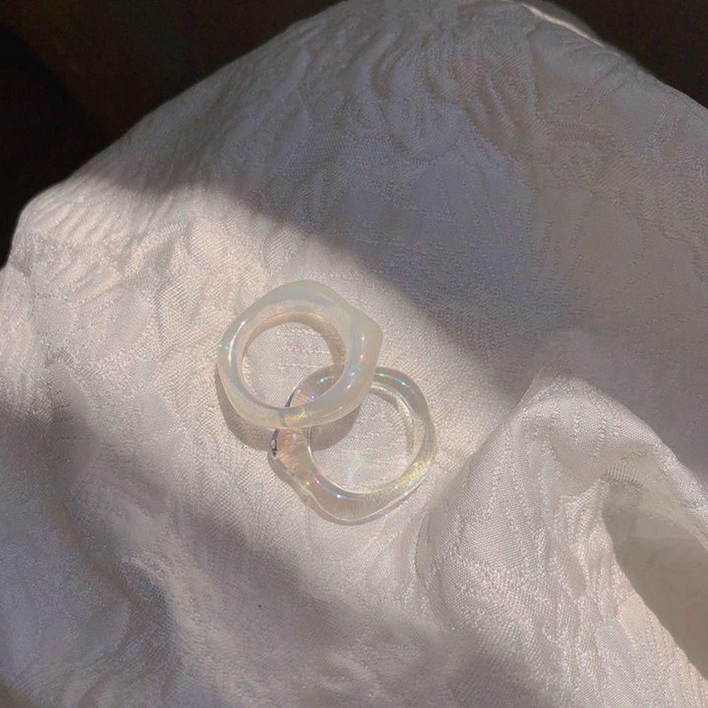 Nhẫn Màu Trong Suốt Độc Đáo Phong Cách Punk Cho Nữ