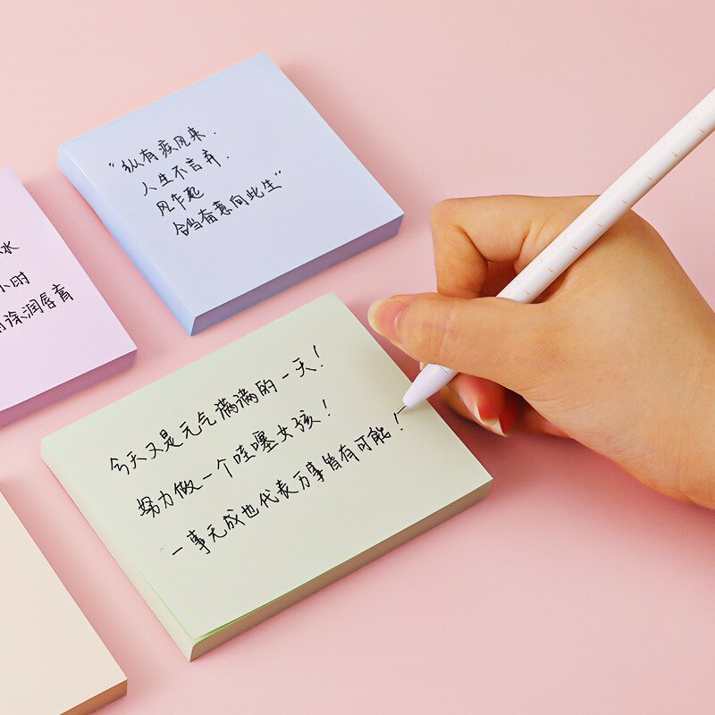 Set 100 Tờ Giấy Ghi Chú Cỡ Lớn Nhiều Màu Dễ Thương Dùng Lên Kế Hoạch