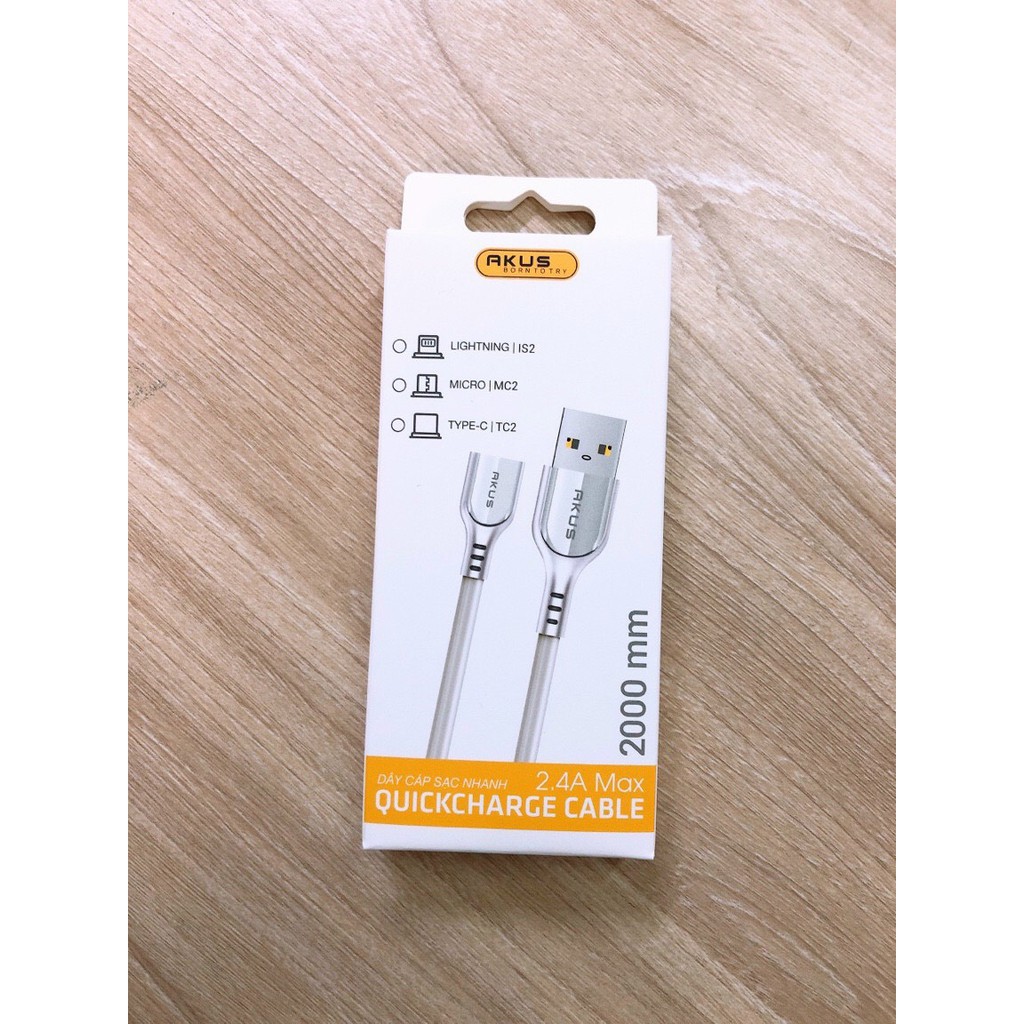 Cáp Sạc Micro chính hãng Akus 1m