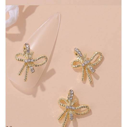 charm nơ trang trí nail