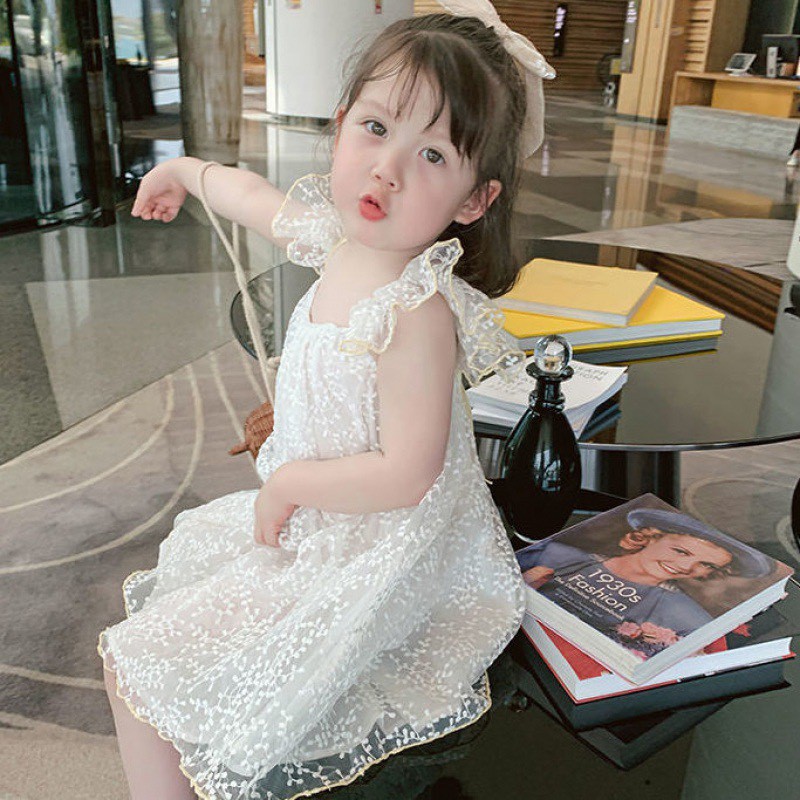 Váy bé gái - Váy ren công chúa bánh bèo siêu xinh cho bé từ 1-5 Tuổi