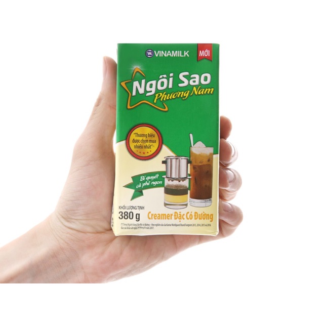 Sữa đặc Ngôi sao Phương Nam xanh lá- Hộp giấy 380g