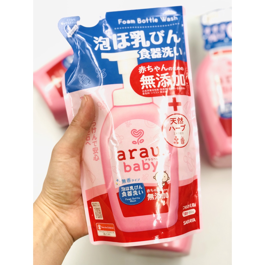 Nước Rửa Bình Sữa Arau Baby - Chai 500ml/ Túi 450ml