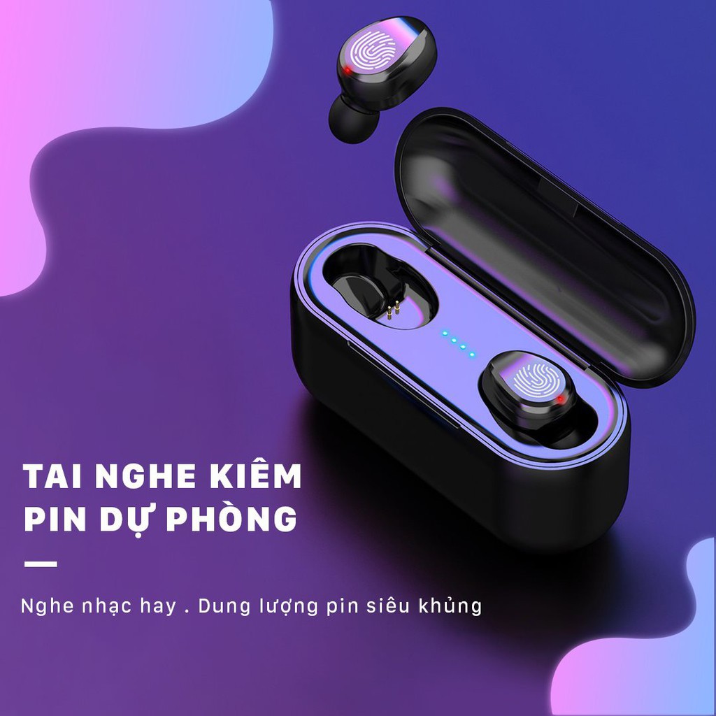 Tai nghe Không dây Amoi F9 - Bluetooth 5.0 Bản Quốc Tế 2021  - Cảm biến Vân Tay - Pin 280 giờ - Chống nước IPX7 | WebRaoVat - webraovat.net.vn