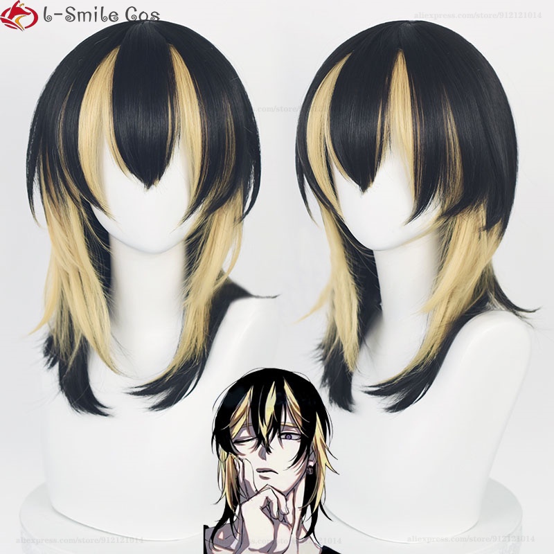 Tóc Giả Dài 50cm Màu Vàng Đen Hóa Trang Nhân Vật Anime Tokyo Revenger Rindou Haitani Ran Haitani