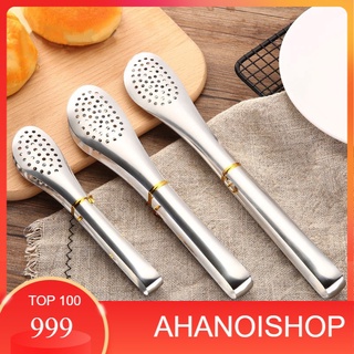 Dụng cụ kẹp inox 304 gắp thức ăn, gắp đá, gắp đồ nóng thực phẩm cao cấp đẹp dày dặn lỗ 18CM-22cm-29CM