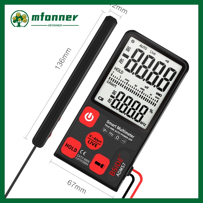 Vạn Năng Kế BSIDE ADMS7 Màn Hình LCD 3-Line 3.5&quot; Chất Lượng Cao