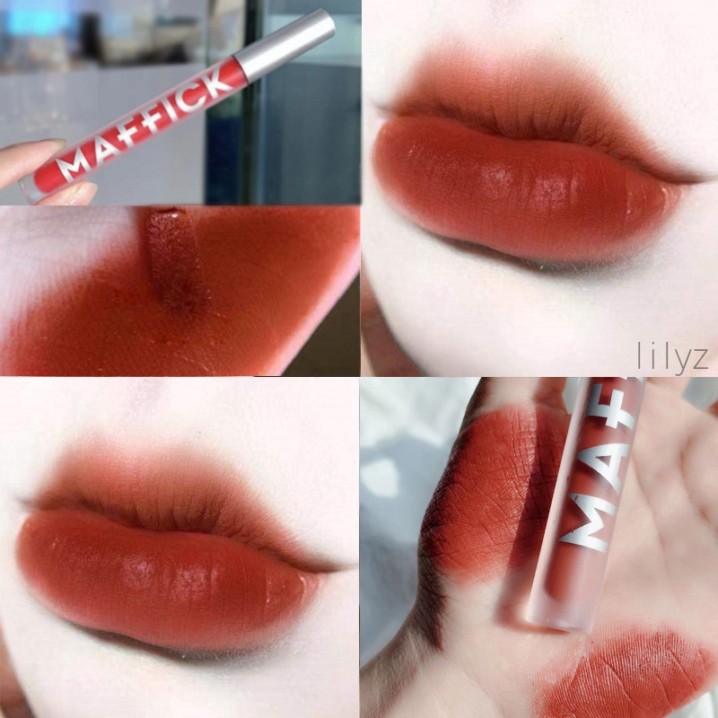 [Ready stock]MAFFICK Matte Velvet Air Lip Glaze Moisturizing Nourish Dating Lasting Makeup Lip Gloss Non-stick Cup Lip Tint