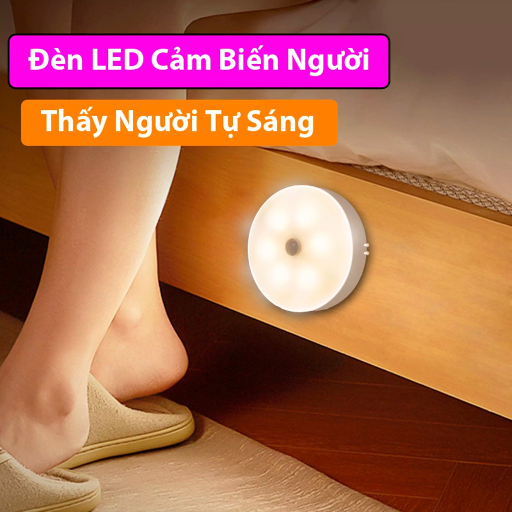 Đèn Cảm Biến Có Người Tự Sáng, Gắn tủ quần áo, cầu thang lối đi, nhà vệ sinh