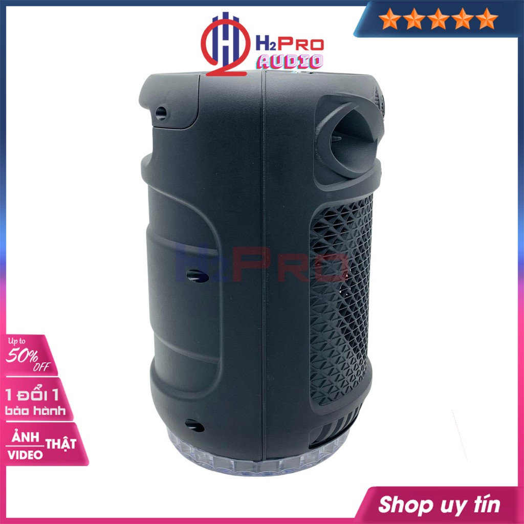 Loa Bluetooth Karaoke Mini, loa hát karaoke KIMISO QS-620 bass 16 cao cấp-Đèn led 7 màu, Tặng kèm 1 Micro có dây - H2pro