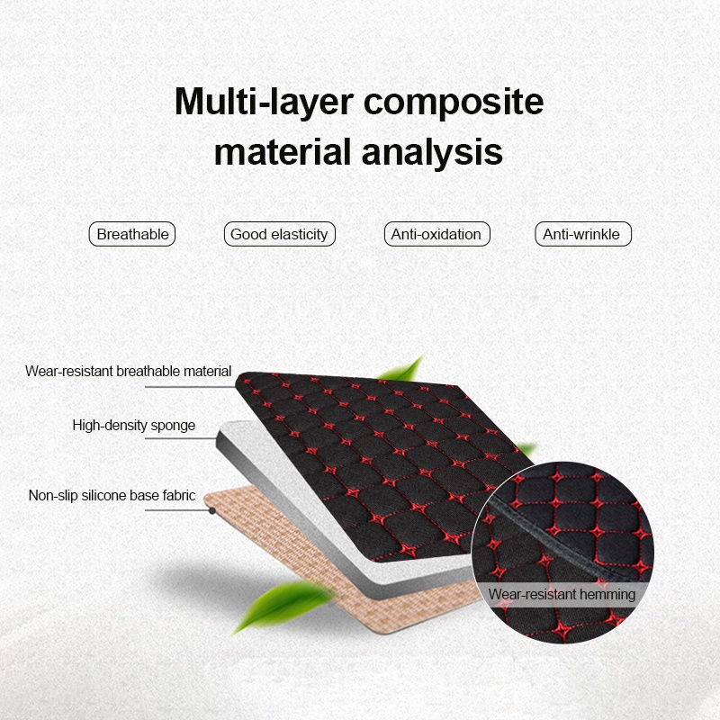 Vỏ bọc đệm ghế ngồi SEAMETAL hình vuông bằng vải lanh thoáng khí thoải mái chống trượt