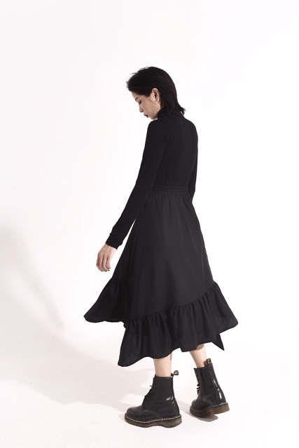 Chân váy dài xếp ly đuôi lệch tà NHÀ BẠCH TUỘC ( OHZ HILOW SKIRT ) | BigBuy360 - bigbuy360.vn