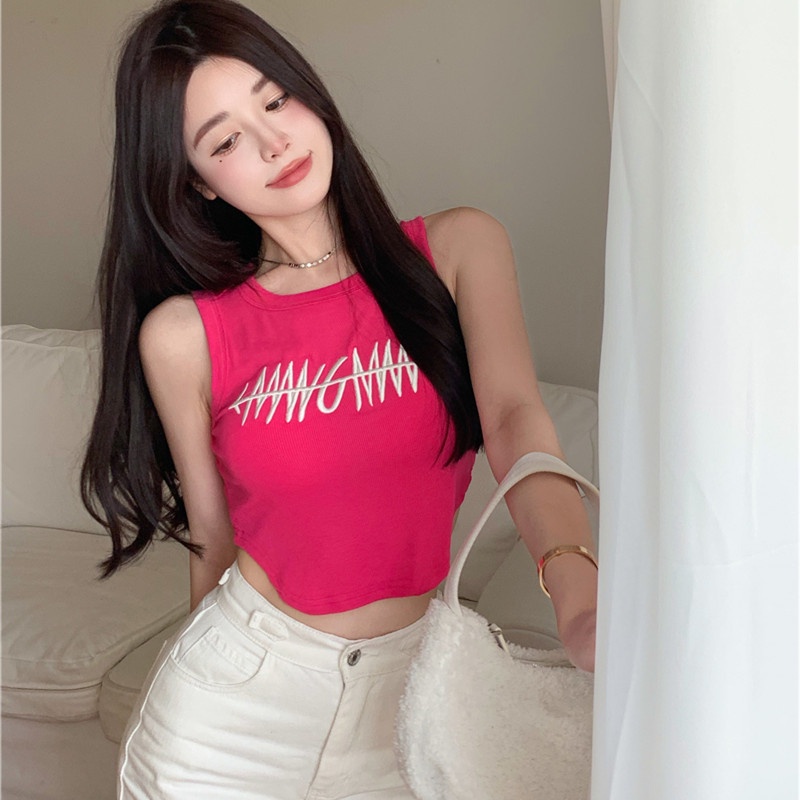 Áo Ba Lỗ Thể Thao Nữ Thêu Hoa