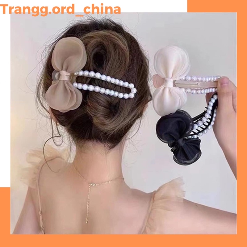 KẸP NGANG ĐÍNH HẠT PHỐI NƠ
