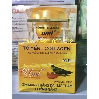 kem UMI yến đỏ trắng da- mụn-mờ thâm -chống nắng hủ 25G