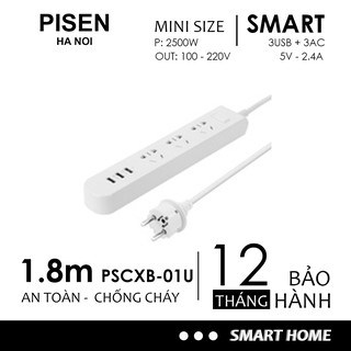 Ổ cắm điện đa năng thông minh pisen pscxb-01u 1,8 met