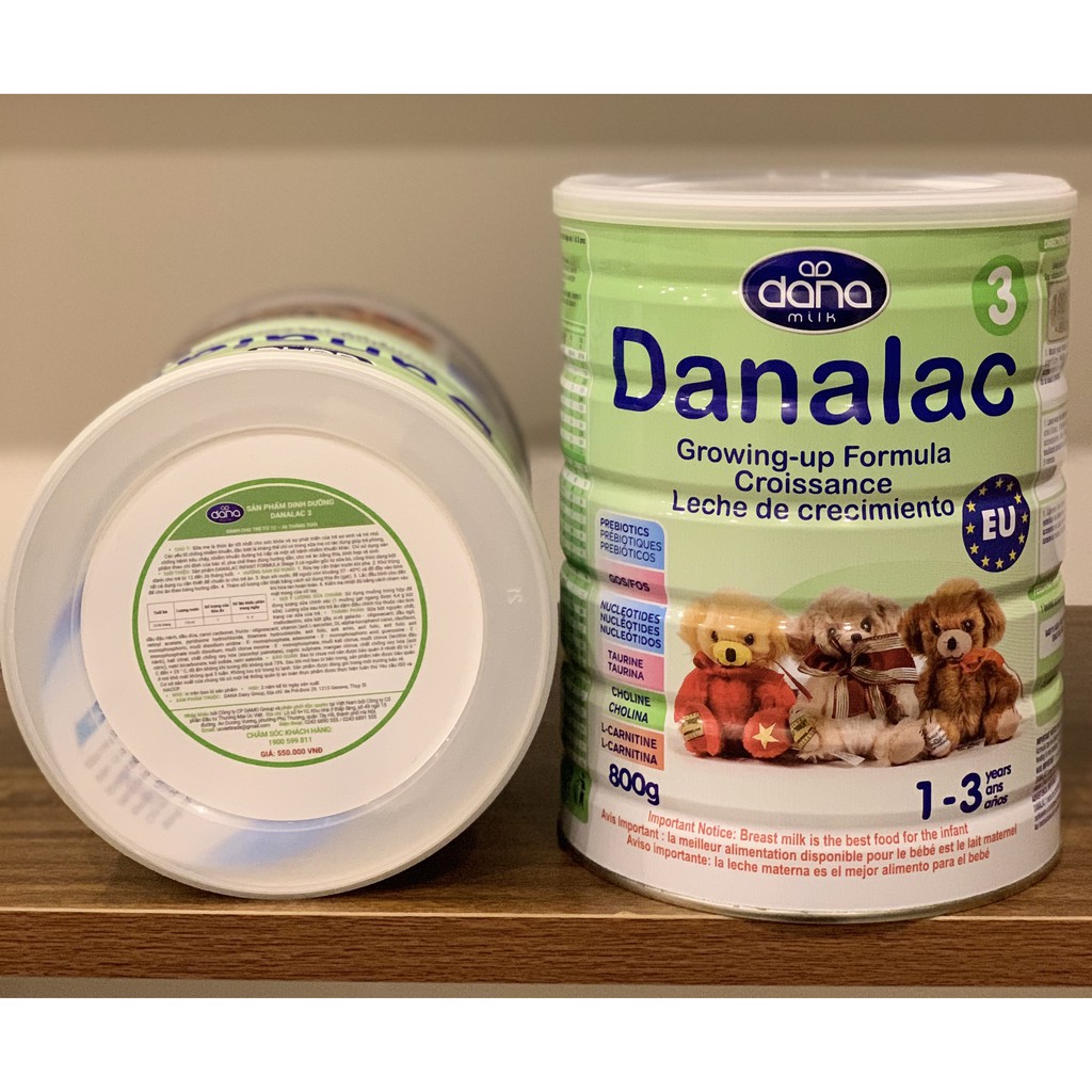 Sữa Danalac đủ số 1, 2, 3 nhập khẩu nguyên lon từ Thụy Sỹ
