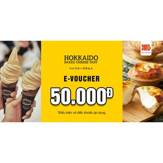 E-Voucher Hokkaido Baked Cheese Tart trị giá 50.000đ