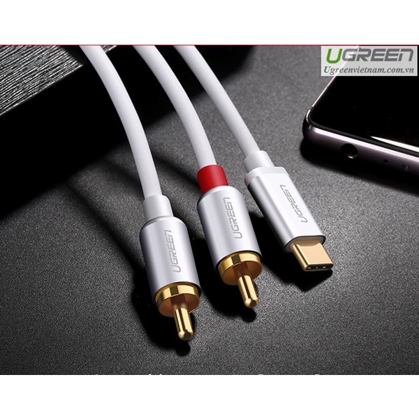 Cáp chuyển đổi USB Type C to RCA dài 1,5m Ugreen 30735