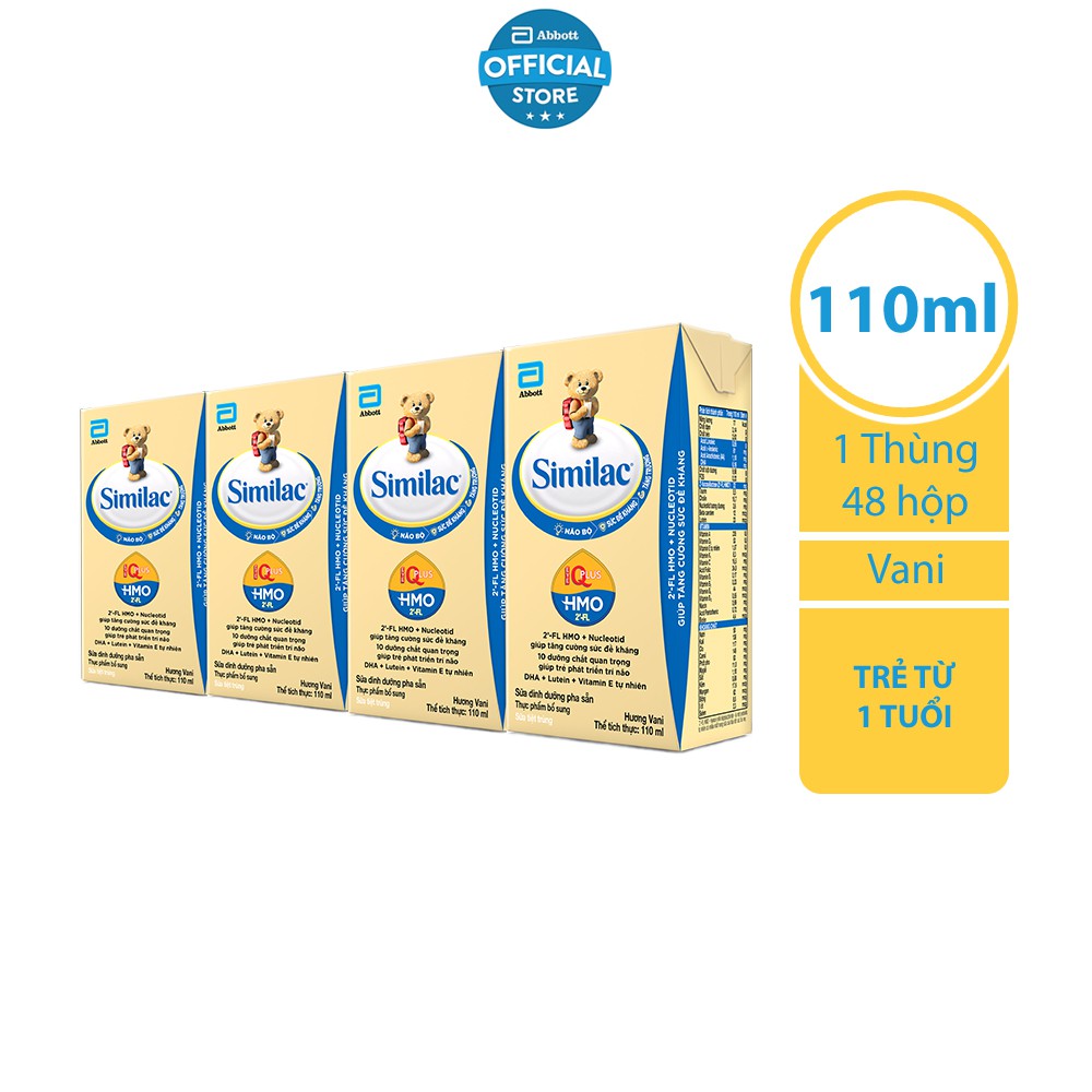 [Mã FMCG80 giảm 10% đơn từ 400K] Thùng 48 hộp Sữa nước Similac Gold Label 110ml/hộp