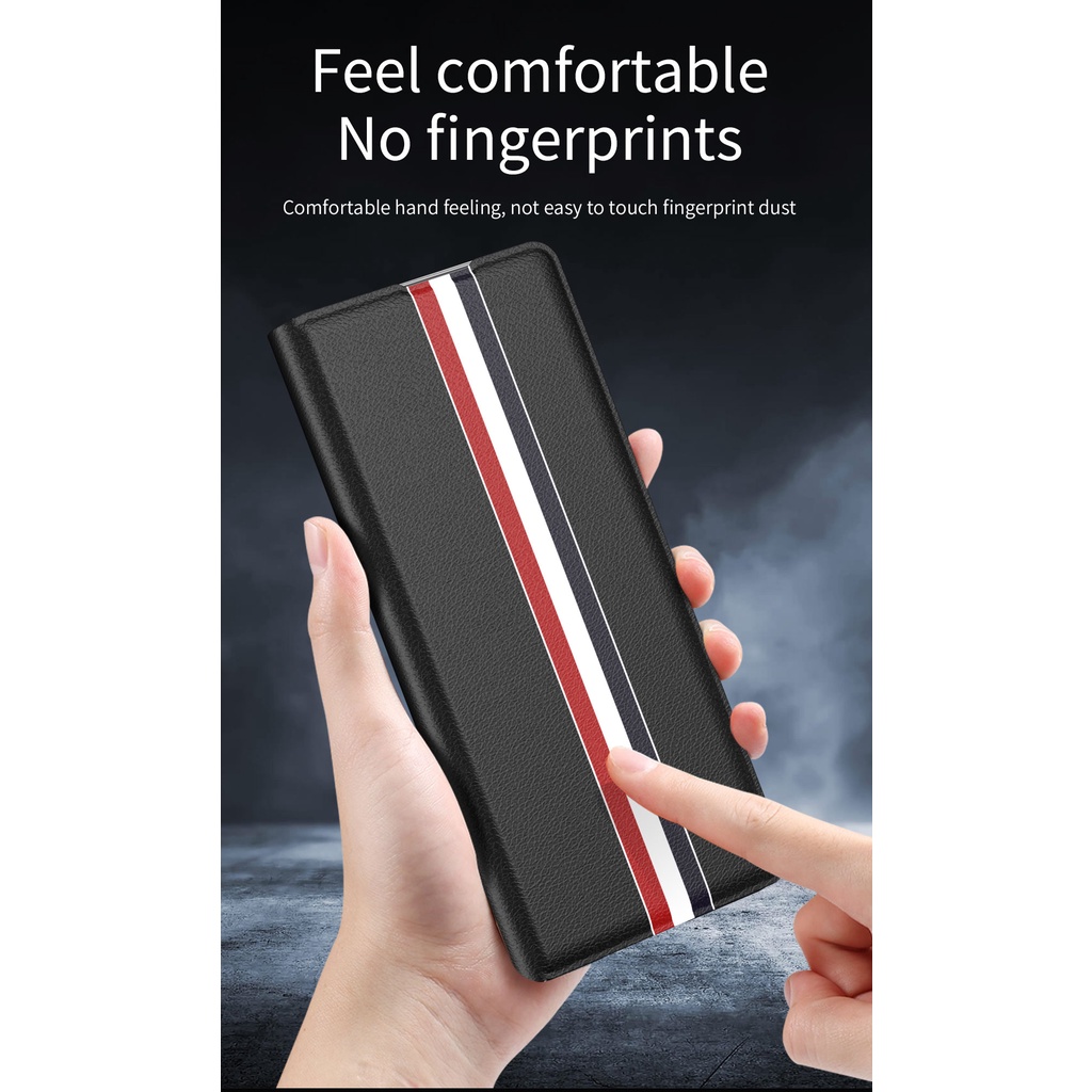 Bao da điện thoại HOCE có ngăn thẻ và giá đỡ cho Samsung Galaxy Z Fold 3 Z Fold5 5G ZFold3 ZFold4