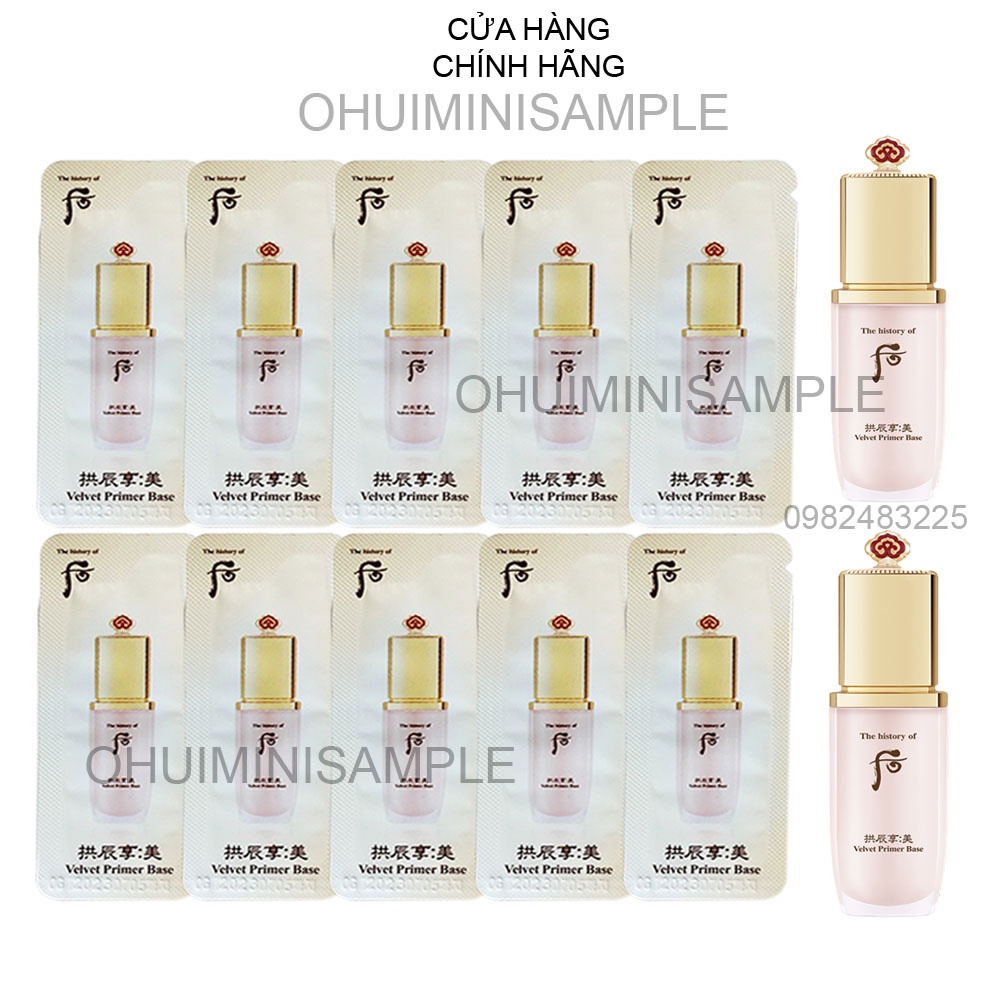 Gói Sample Kem Lót Kiềm Dầu Che Khuyết Điểm Whoo Velvet Prime Base 1ml