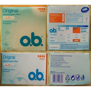 (bill+review) Băng vệ sinh tampon o.b. Đức