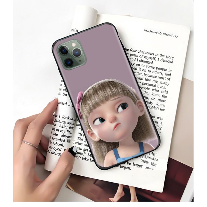 Ốp lưng Baby Girl Cute cho iPhone 11 Pro Max/ 11 Pro/ 11/ XS Max/ XR/ X/ 7 Plus viền dẻo TPU