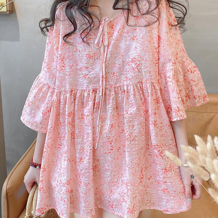 Áo Sơ Mi Tay Ngắn Dáng Rộng Thời Trang Mùa Hè Xinh Xắn Cho Nữ