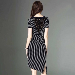 Đầm thun vạt chéo