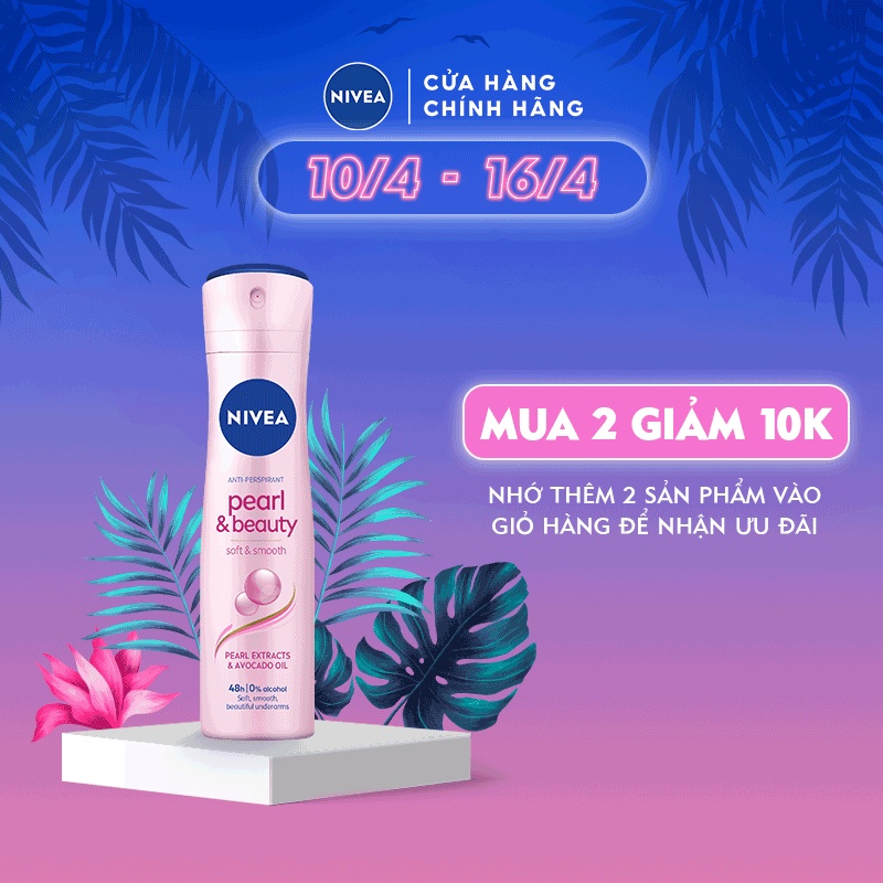 Xịt ngăn mùi Nivea ngọc trai đẹp quyến rũ 150ml 83731