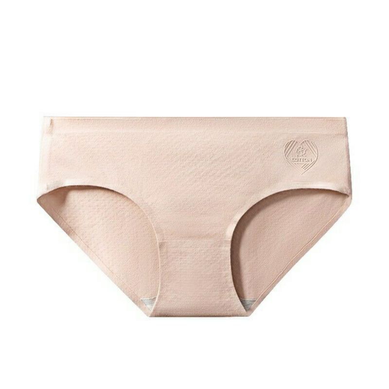 Quần Lót Cotton Sợi Bông Logo Trái Tim Thông Hơi Kháng Khuẩn mã 055
